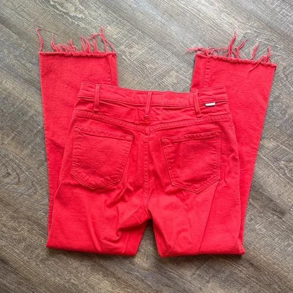 MOTHER  Red Women Jeans - Picture 4 of 8